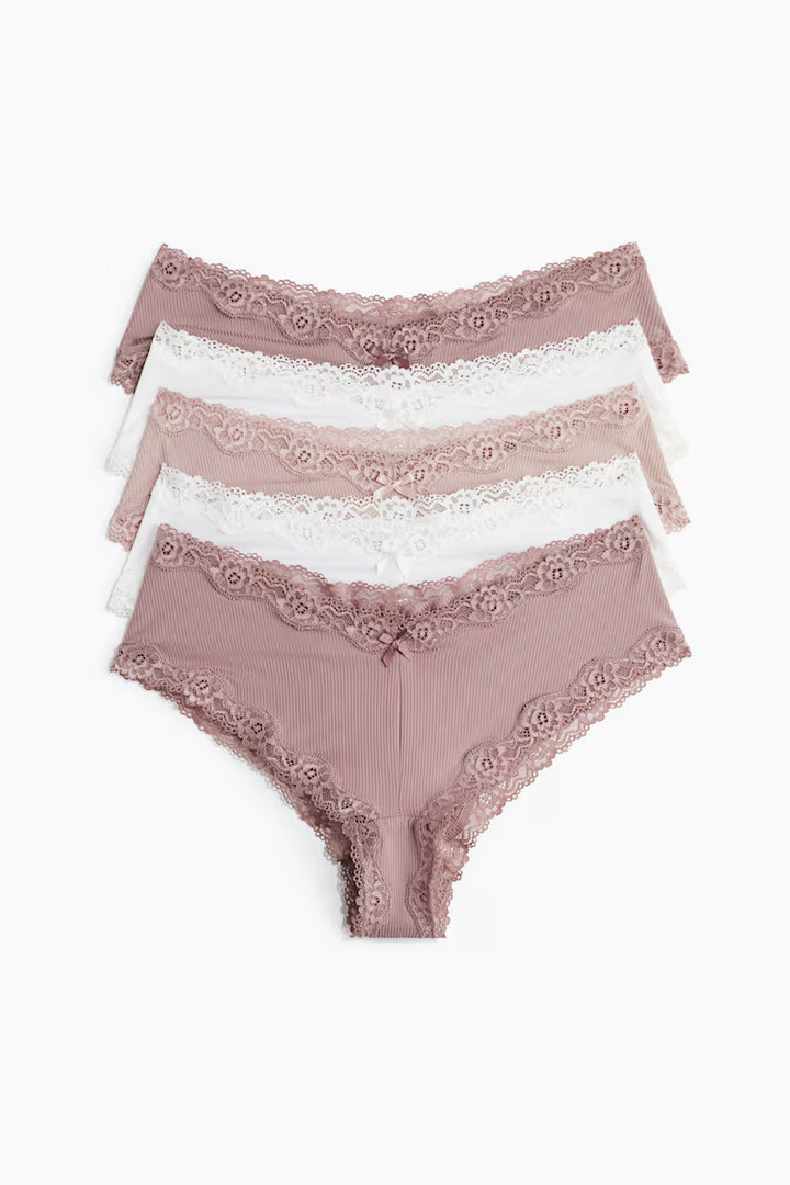 H&M 5-PACK MICROFIBER HIPSTER BRIEFS