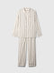 white/beige striped