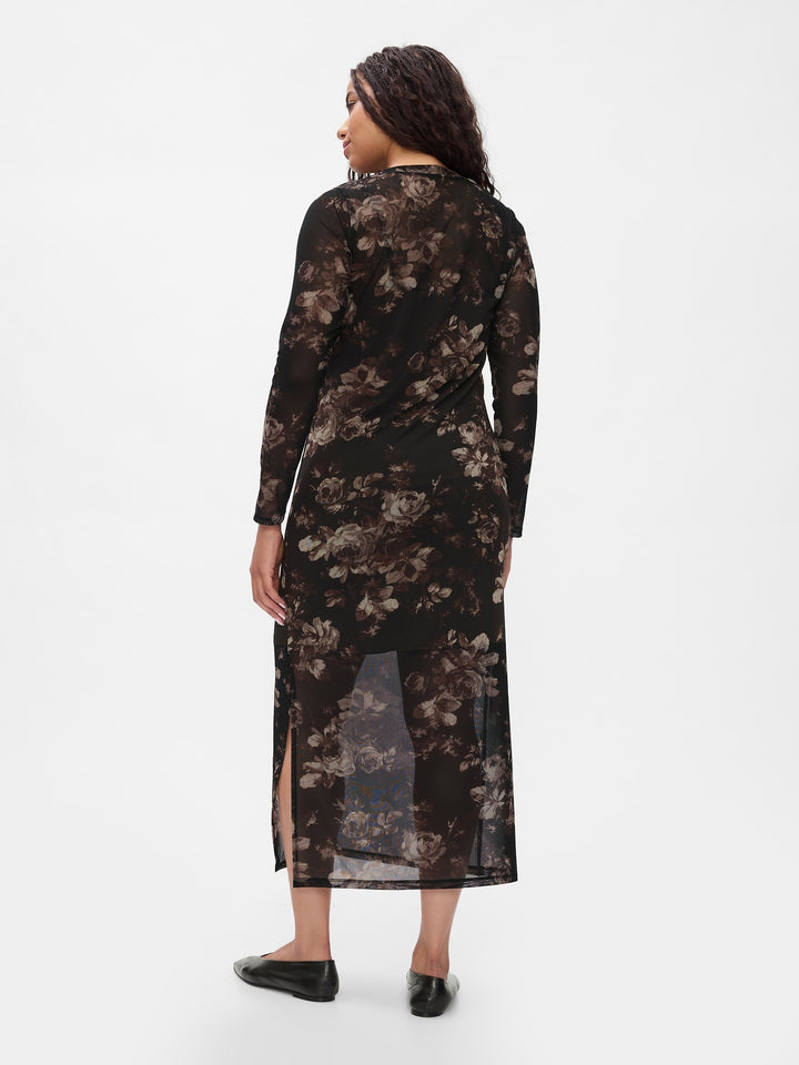 Gap Mesh Midi Dress