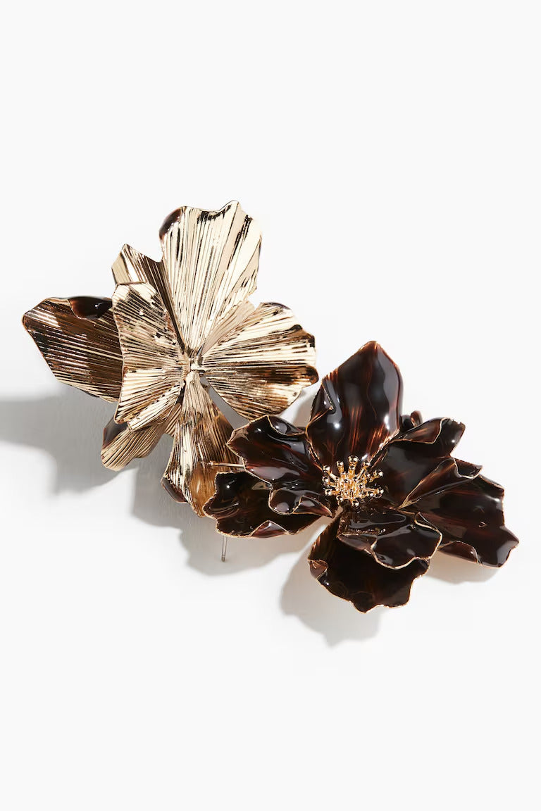 H&M FLOWER-SHAPED EARRINGS