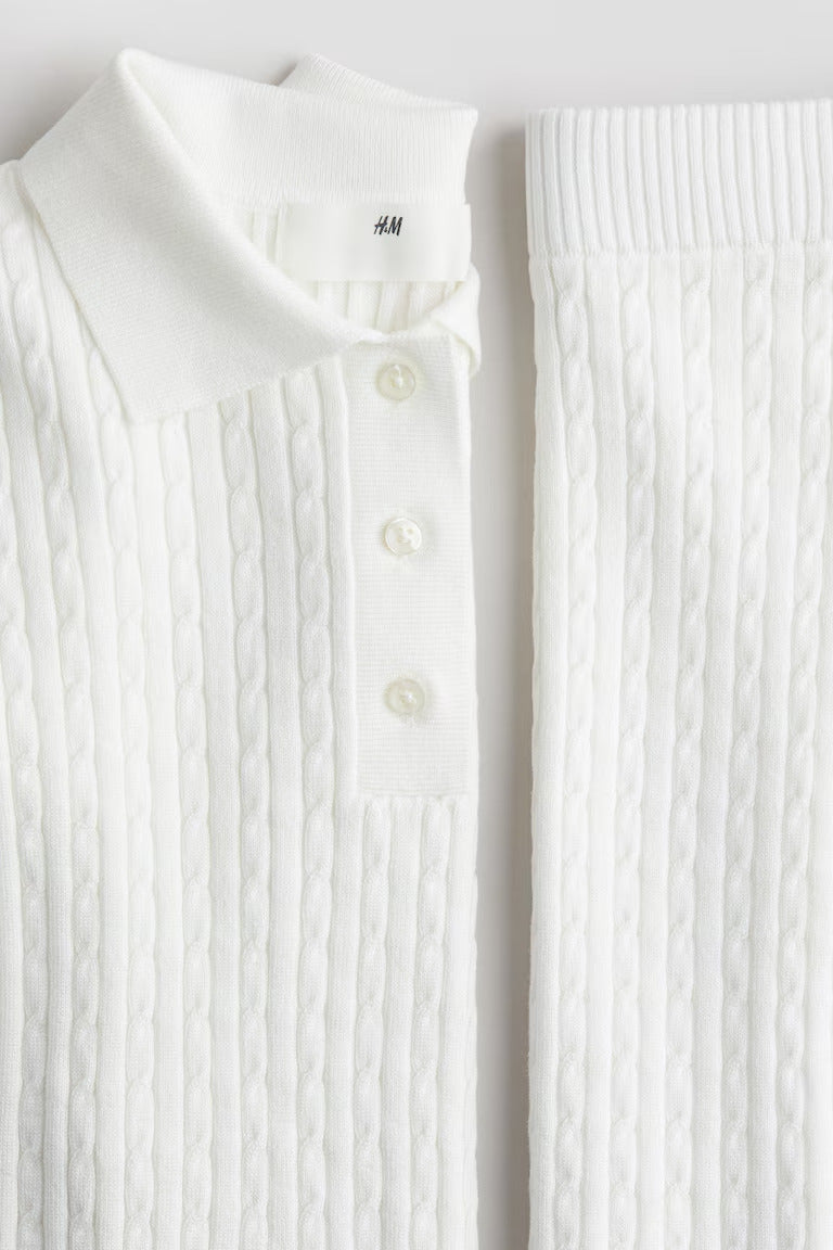H&M 2-PIECE CABLE-KNIT SET