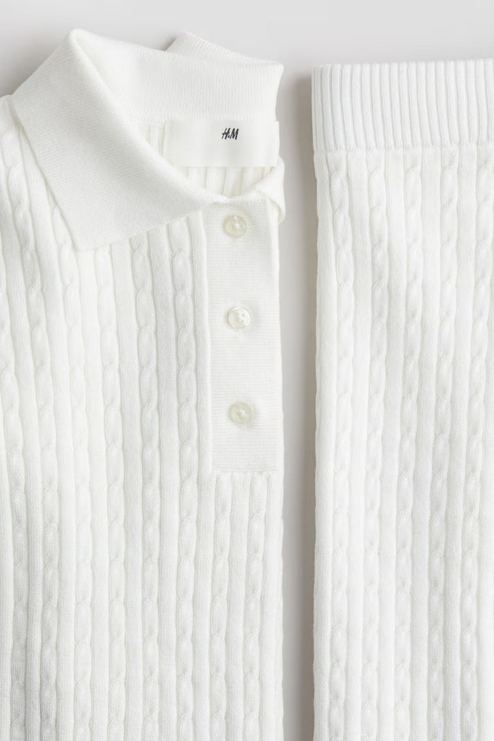 H&M 2-PIECE CABLE-KNIT SET