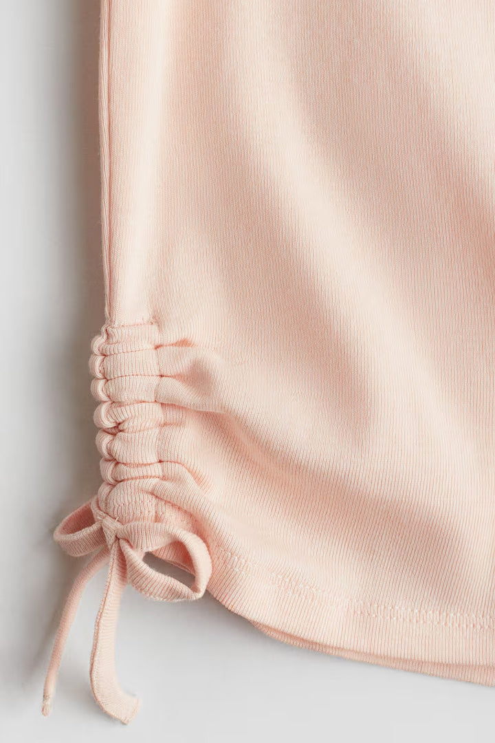 H&M JERSEY TOP WITH DRAWSTRINGS