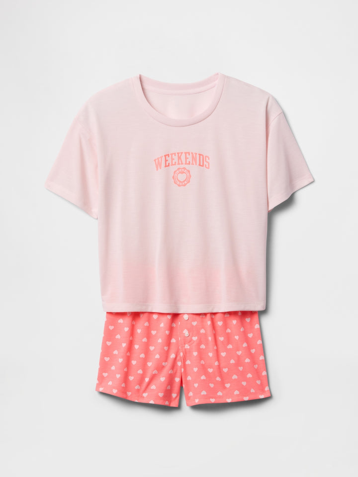 Gap Kids Recycled PJ Short Set