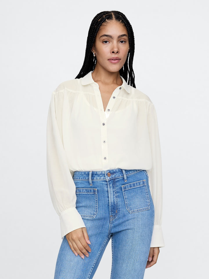 Gap Oversized Sheer Shirt