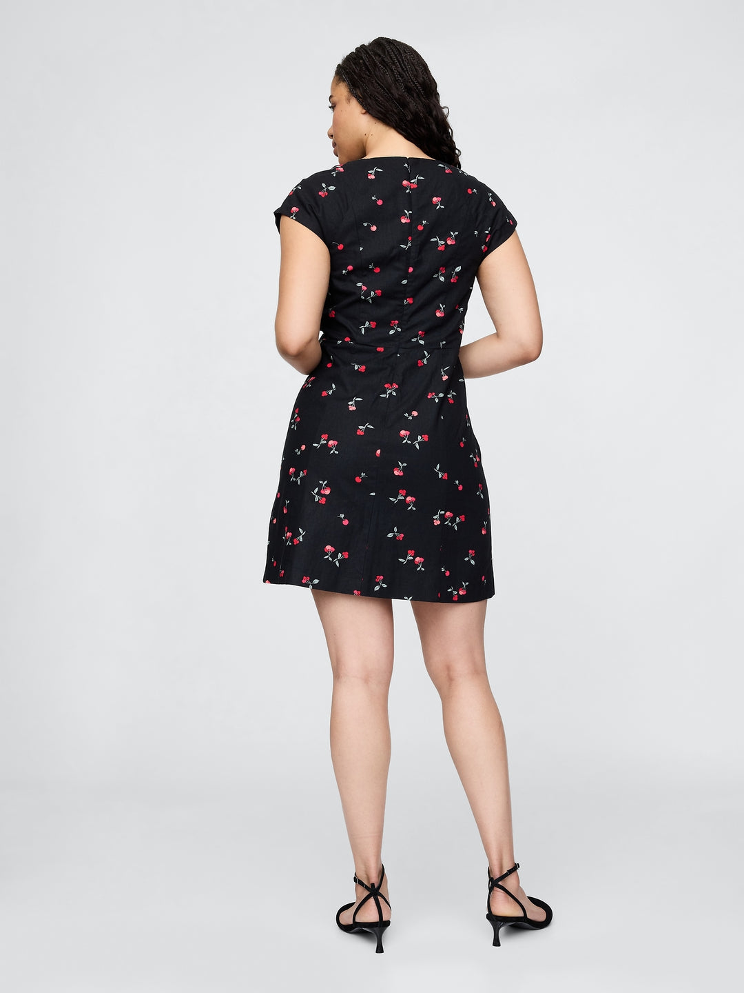 Gap Linen-Blend Cap-Sleeve Mini Dress