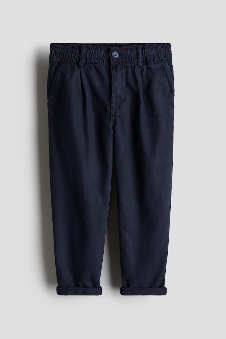 H&M LOOSE-FIT TAPERED TWILL CHINOS