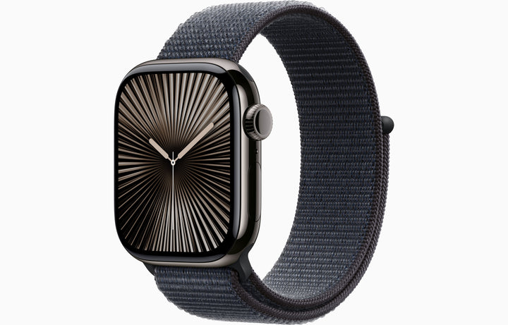 Apple Watch Series 10 GPS + Cellular, 42mm Slate Titanium Case with Ink Sport Loop