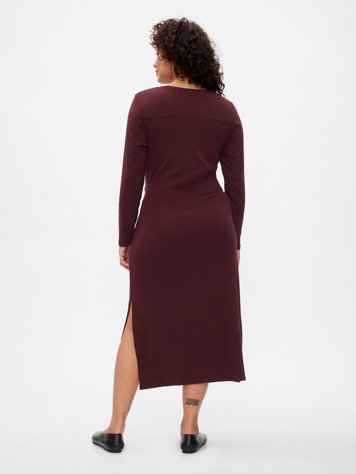 Gap Modern Rib Tie-Knot Midi Dress