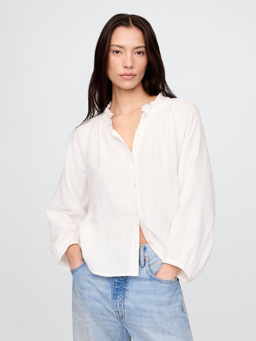 Gap Crinkle Gauze Shirt