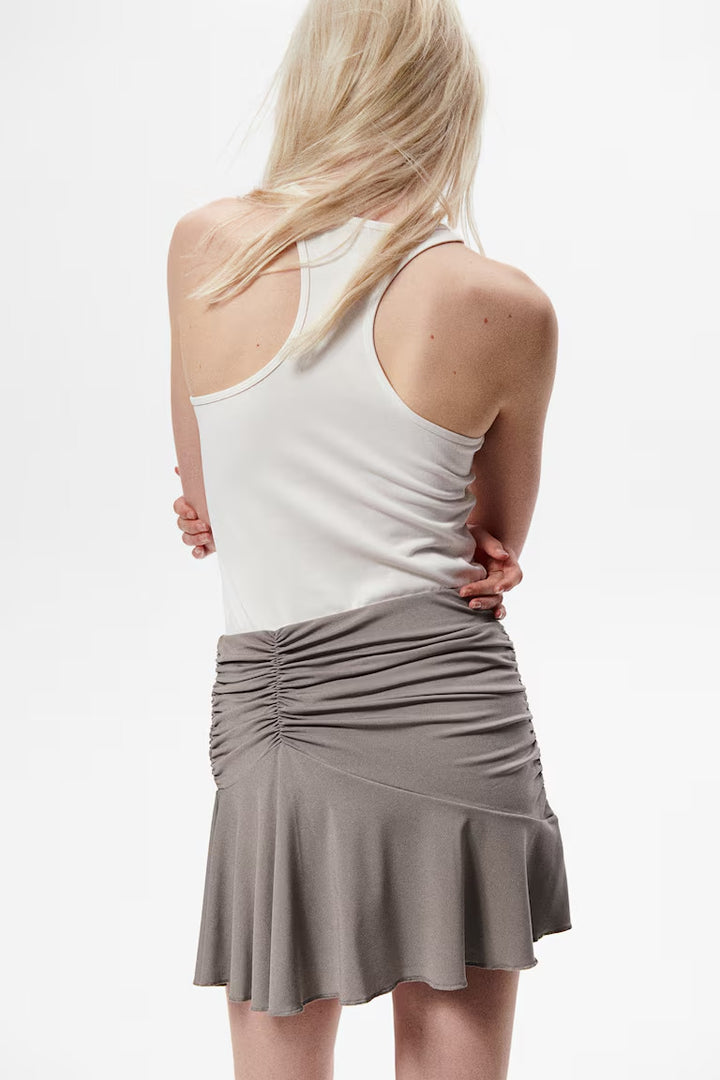 H&M GATHERED MINI SKIRT
