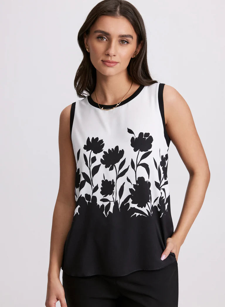 LAURA Two-Tone Sleeveless Top