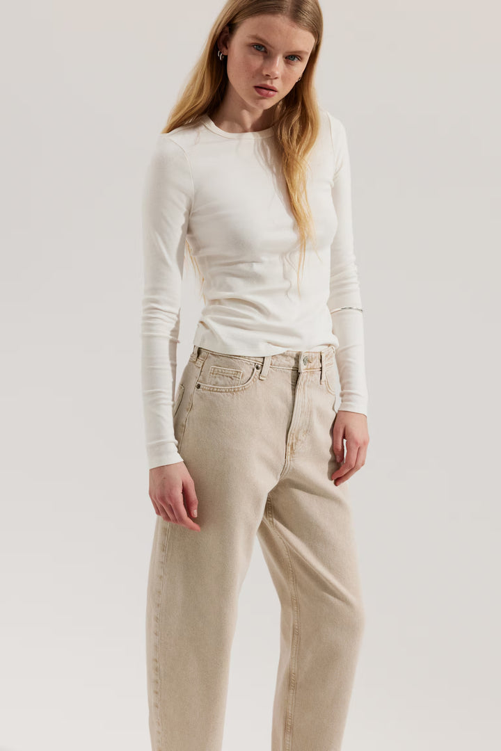 H&M High Rise Barrel Leg Jeans