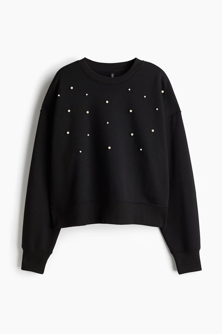 H&M Oversized Embellished Sweatshirt