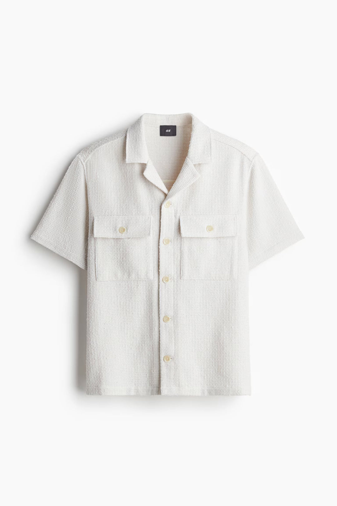 H&M Regular Fit Bouclé Resort Shirt