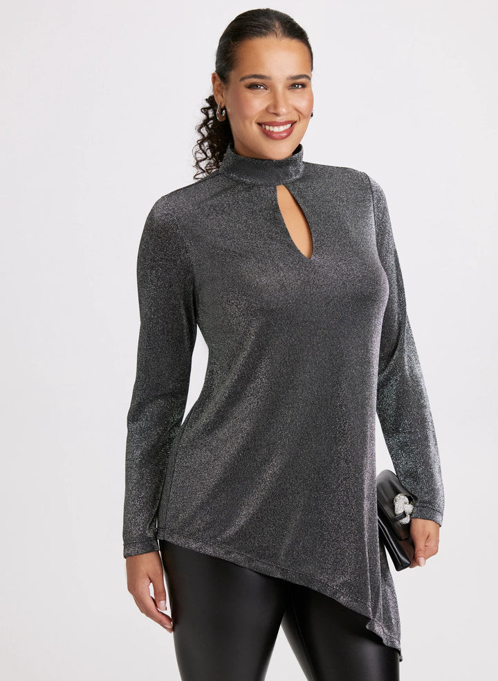 LAURA Metallic Asymmetrical Tunic