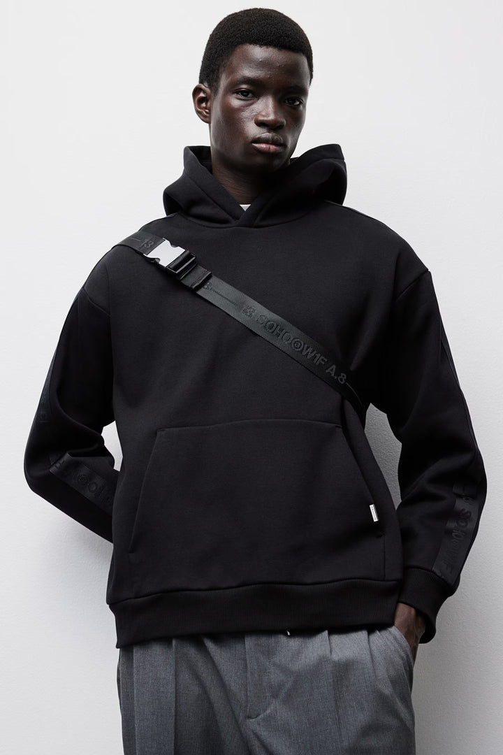 H&M Loose Fit Hoodie with Side Stripes