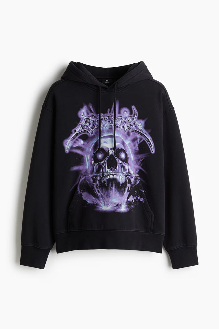 H&M Loose Fit Printed Hoodie