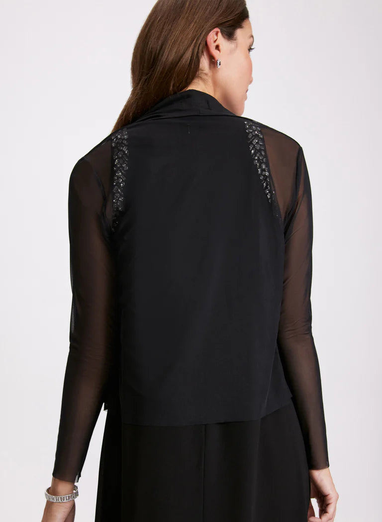 LAURA Tie Hem Mesh Cover-Up