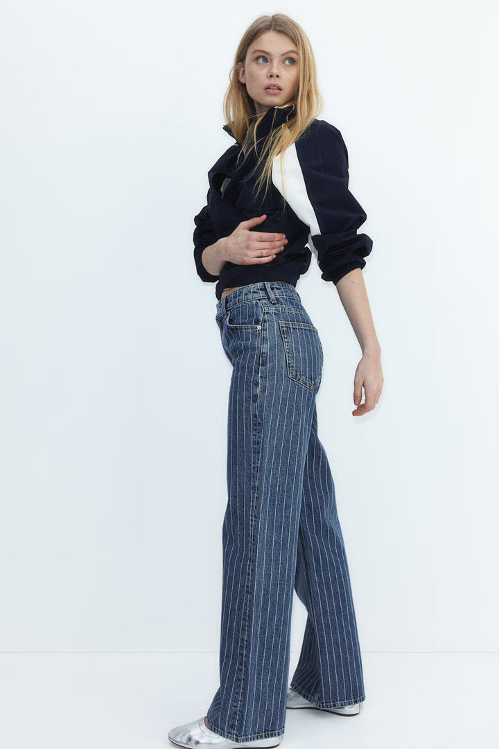 H&M Bleecker High Rise Wide Leg Jeans