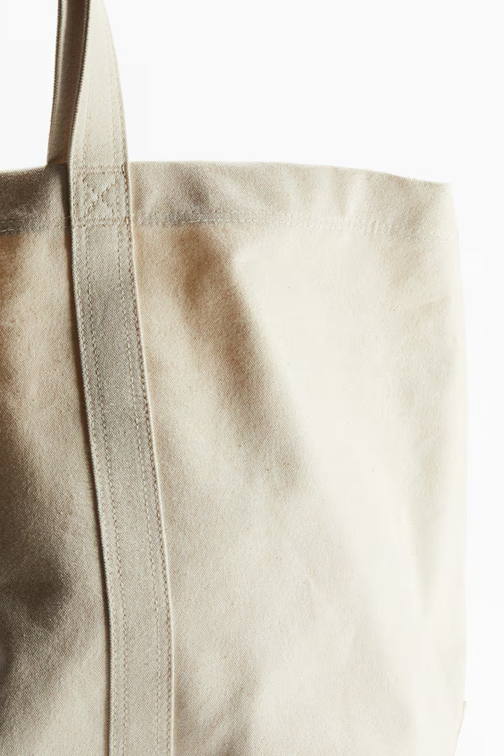 H&M Cotton Canvas Beach Bag