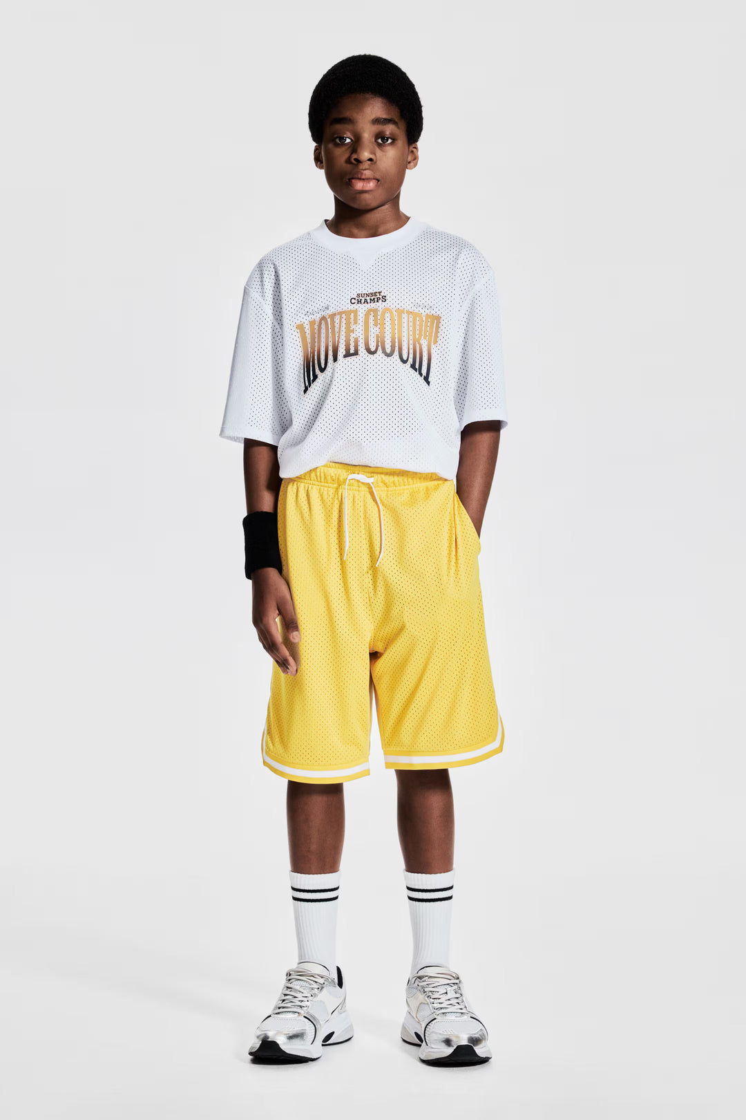 H&M Printed Mesh Sports Shirt with DryMove™