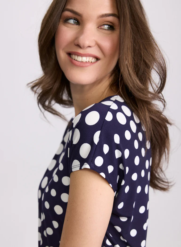 LAURA Polka Dot Print Top