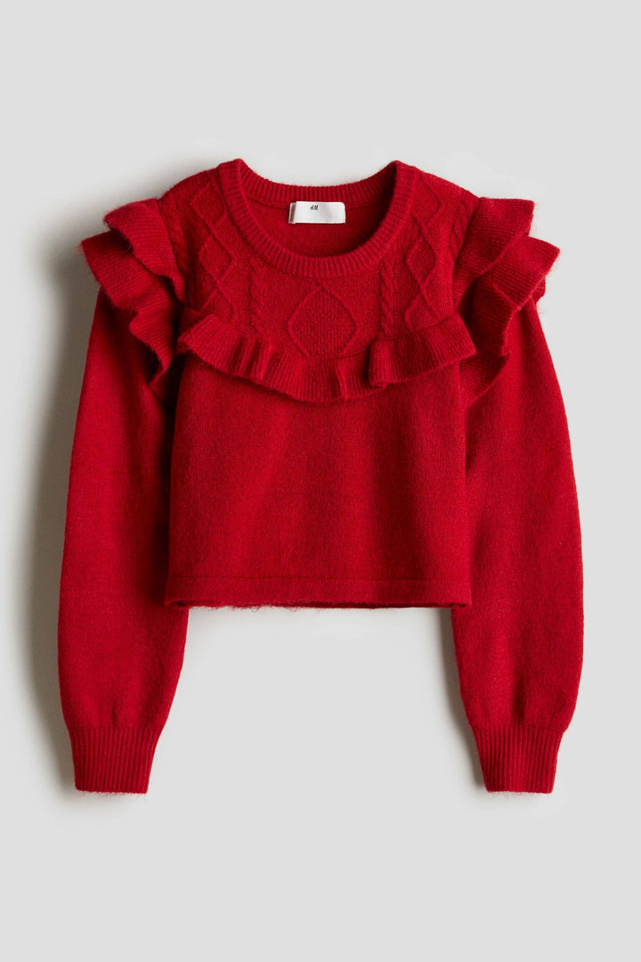 H&M Ruffle-Trimmed Sweater