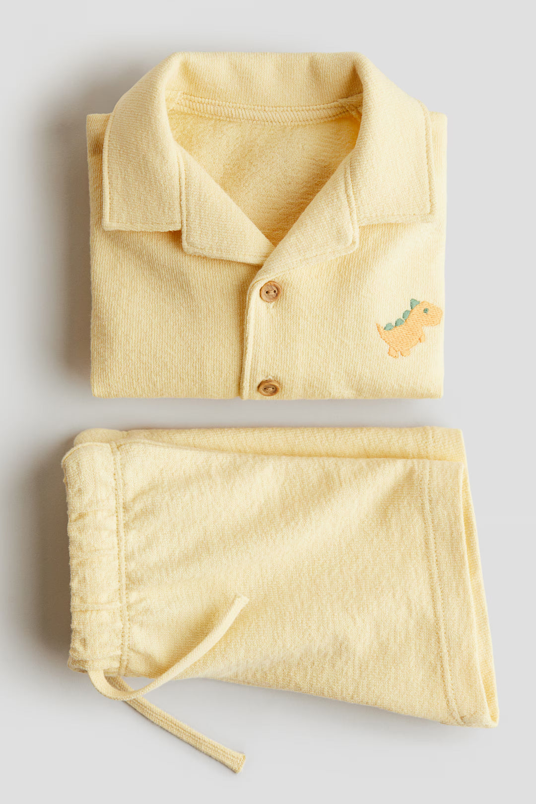 H&M 2-Piece Terry Resort Shirt and Shorts Set
