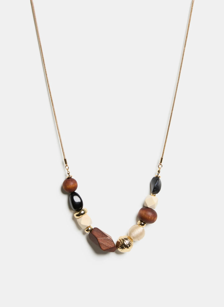 Laura Wood & Bead Necklace