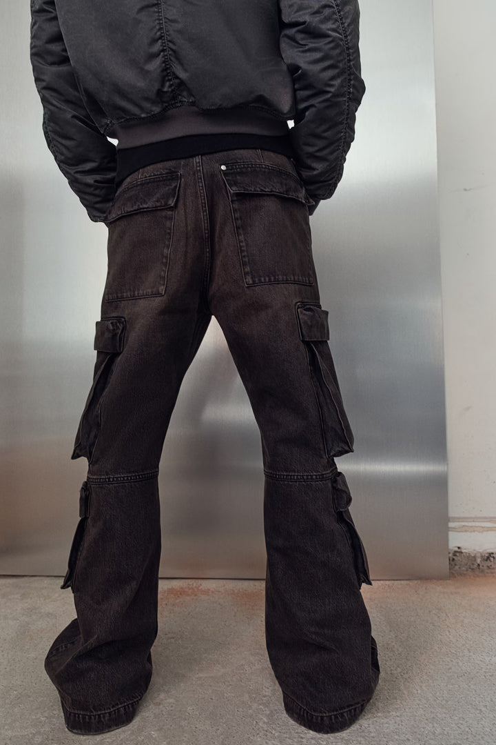 H&M Bootcut Loose Cargo Jeans