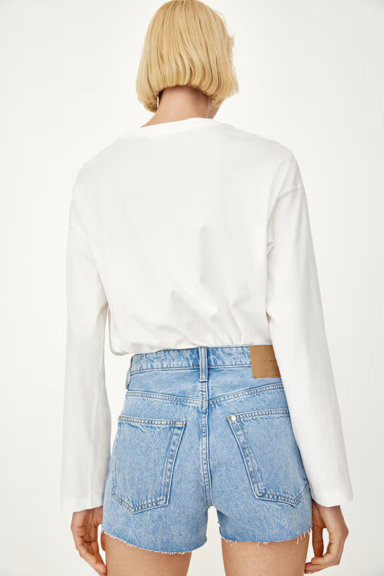 H&M HIGH-WAIST DENIM SHORTS