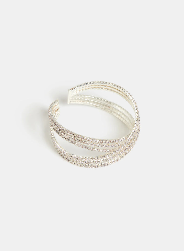 Laura Cross-Over Open Cuff Bracelet