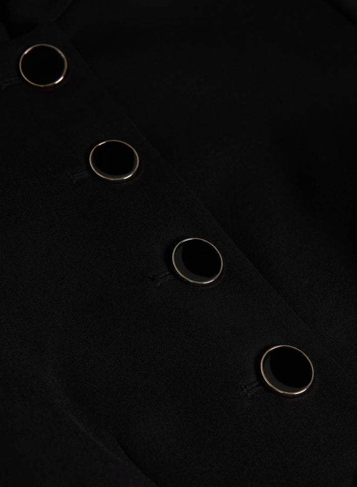 LAURA Stand Collar Button-Down Jacket