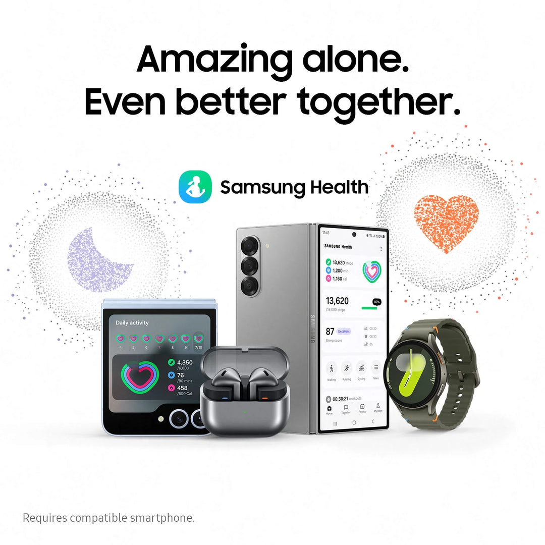 Samsung Galaxy Watch7 40mm Bluetooth and WiFi Aluminum Smart Watch, Cream