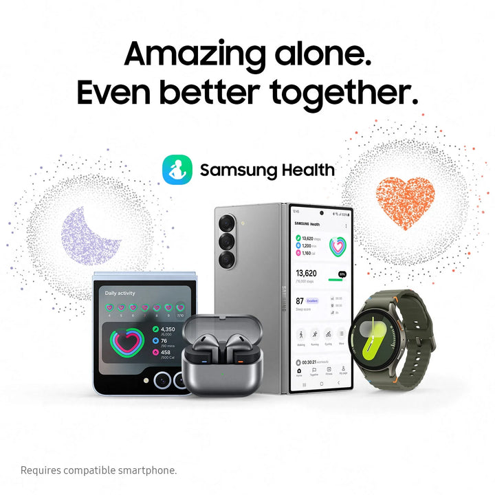 Samsung Galaxy Watch7 40mm Bluetooth and WiFi Aluminum Smart Watch, Cream