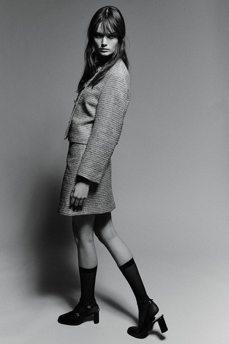 H&M Bouclé Mini Skirt