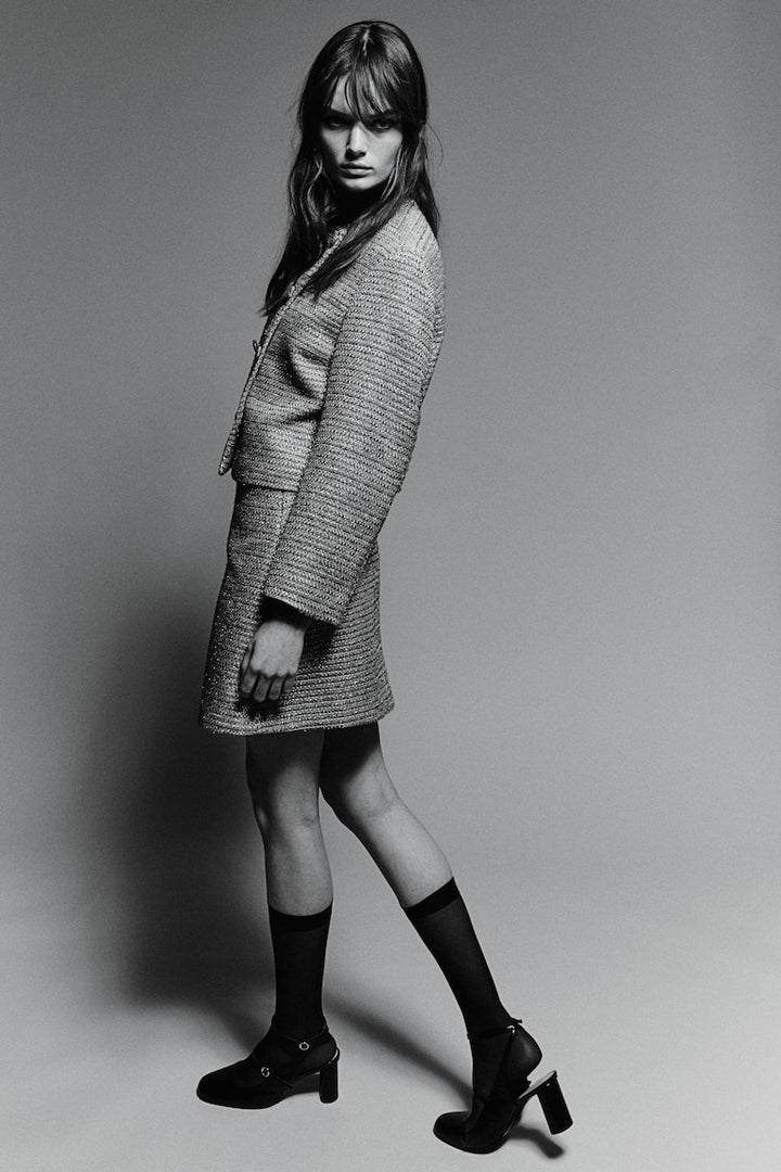 H&M Bouclé Mini Skirt