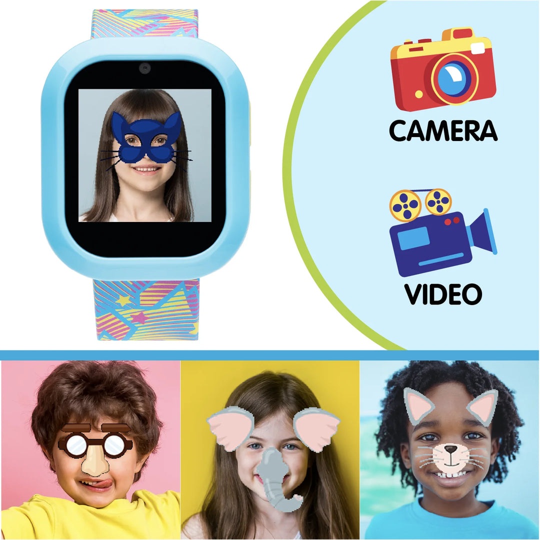 iTech Junior Kids iTech Jr Star Silicone Strap Smartwatch with Kids On Ear Light up Bluetooth Headphones