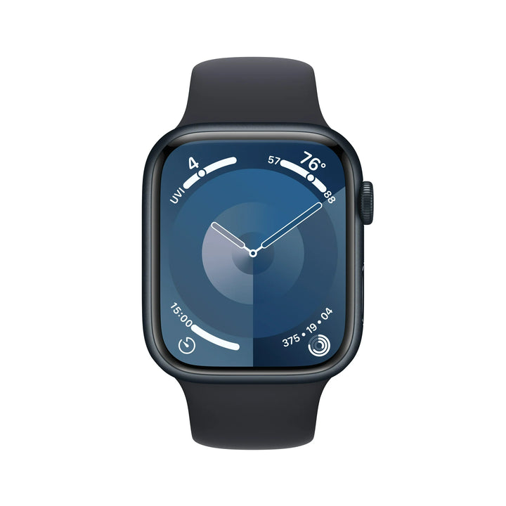 Apple Watch Series 9 [GPS 45mm] Smartwatch with Midnight Aluminum Case and Midnight Sport Band - M/L. Fitness Tracker, ECG Apps, Always-On Retina Display, Water Resistant