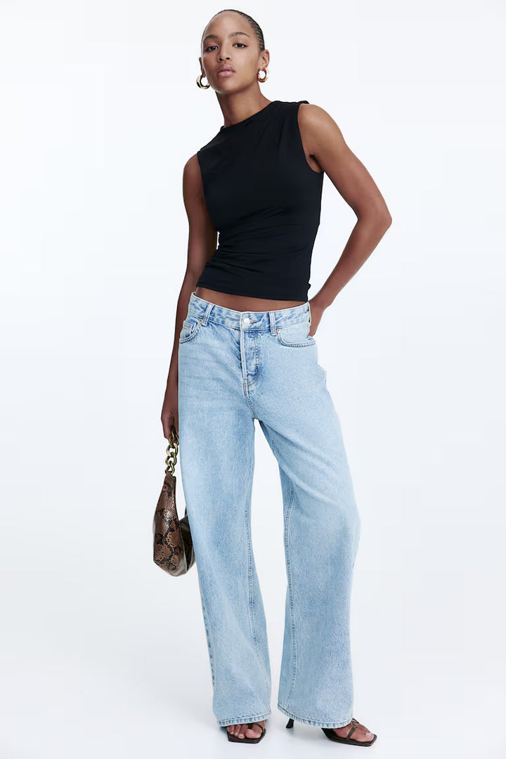 H&M DRAPED SLEEVELESS TOP