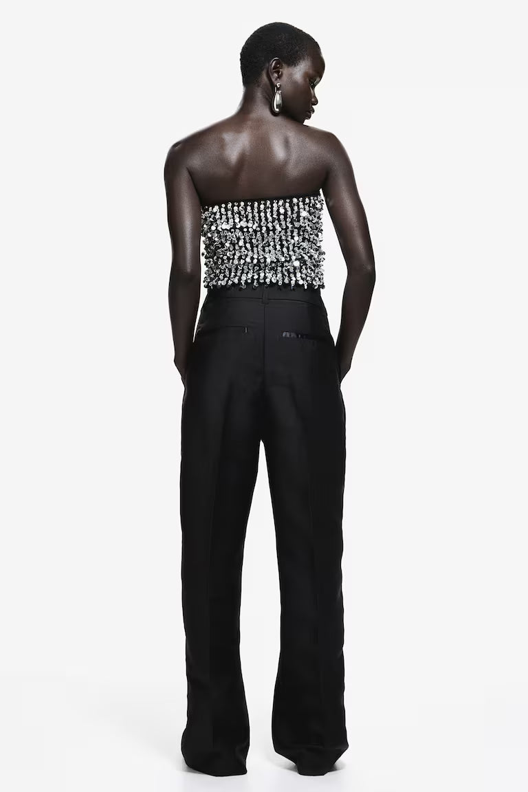 H&M EMBELLISHED TUBE TOP