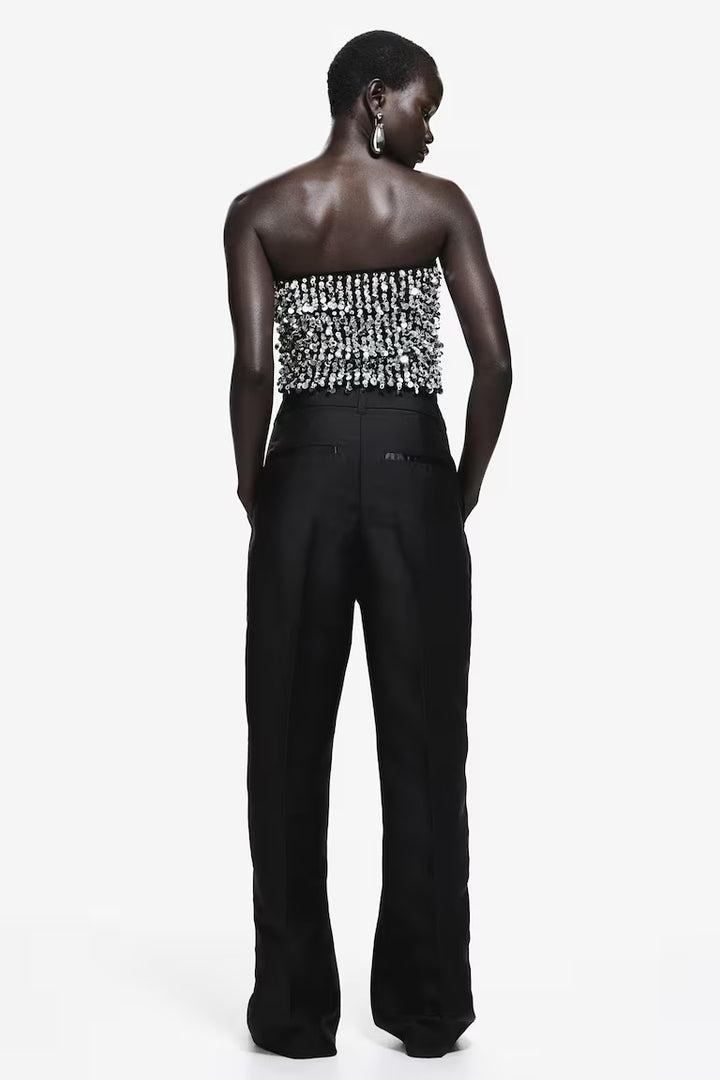 H&M EMBELLISHED TUBE TOP
