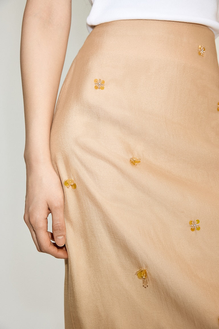 H&M Embellished Sheer Skirt