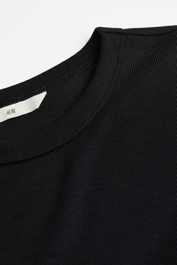 H&M RIBBED MODAL-BLEND TOP
