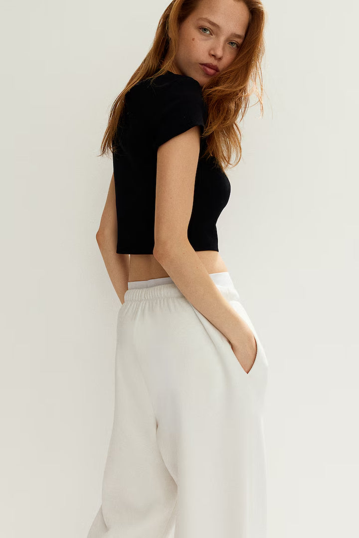 H&M RIBBED POLO SHIRT