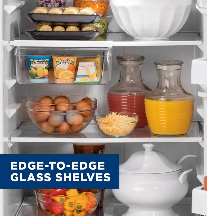 GE - 21.9 Cu. Ft. Top-Freezer Refrigerator with Garage Ready Performance - Stainless Steel