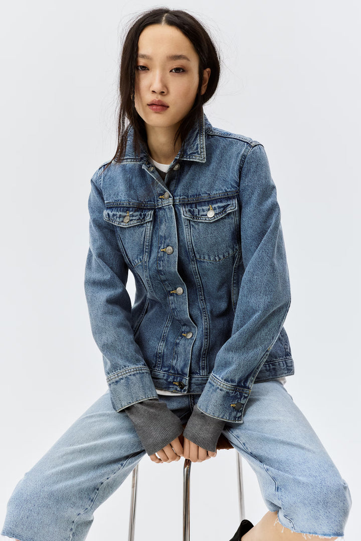 H&M Tapered-Waist Denim Jacket