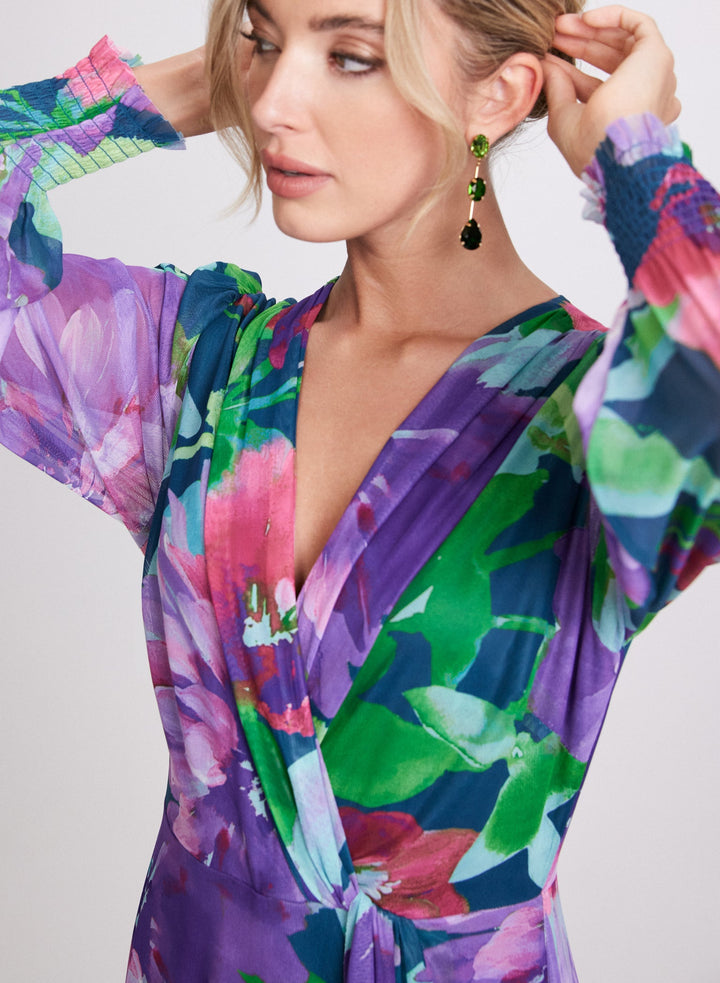 LAURA Floral Chiffon Dress