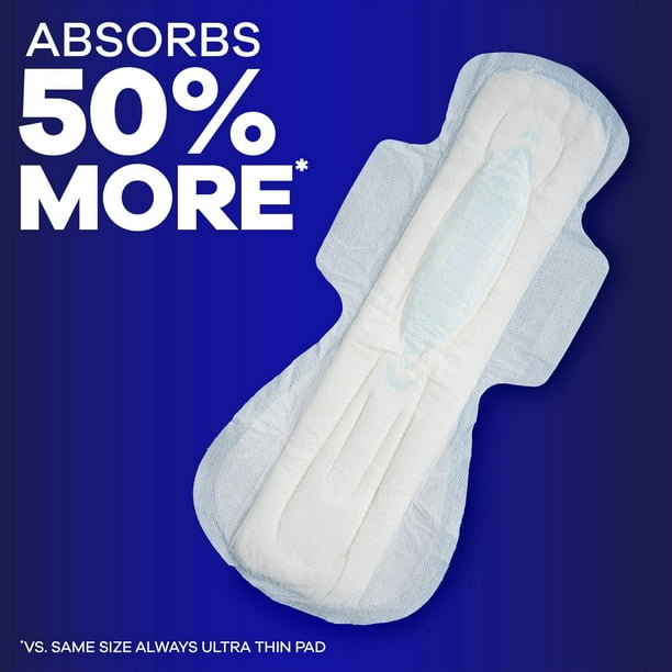 Always Maxi Overnight Pads with Wings for Women, Size 5, Extra Heavy Overnight Absorbency, Unscented, 36CT